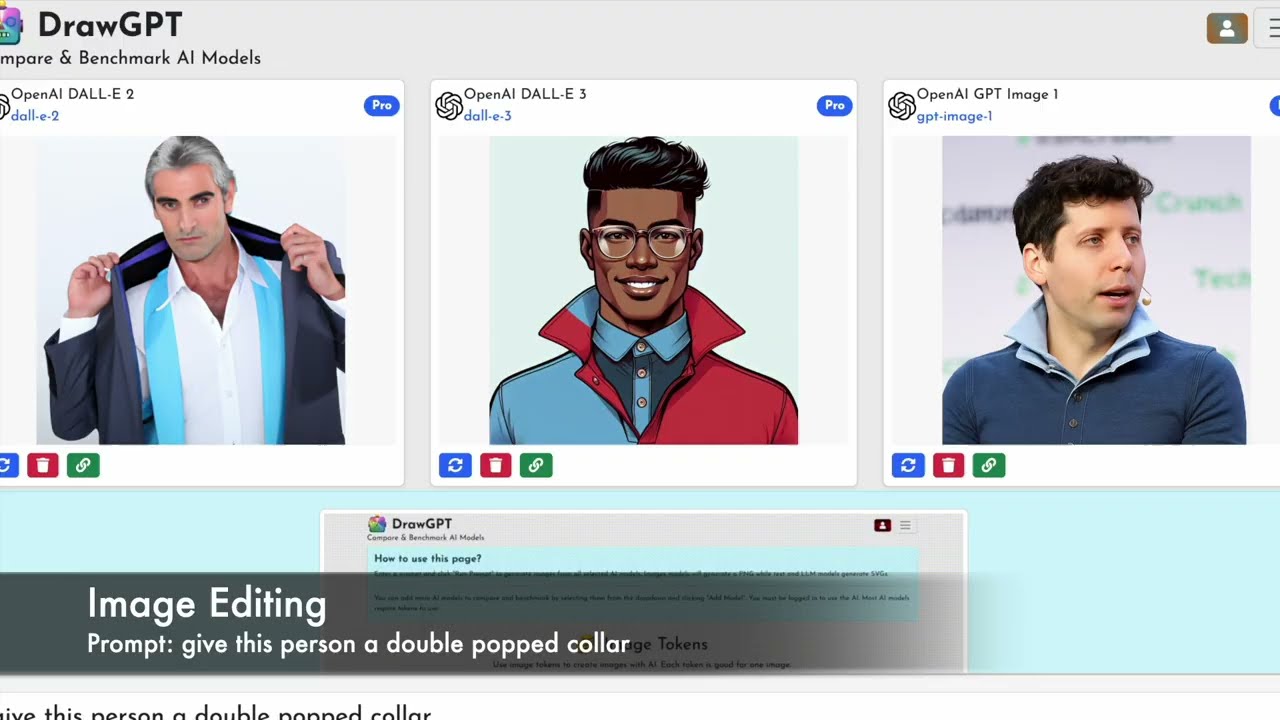 DrawGPT Compare - OpenAI Image Models (DALL-E VS. GPT IMAGE 1)