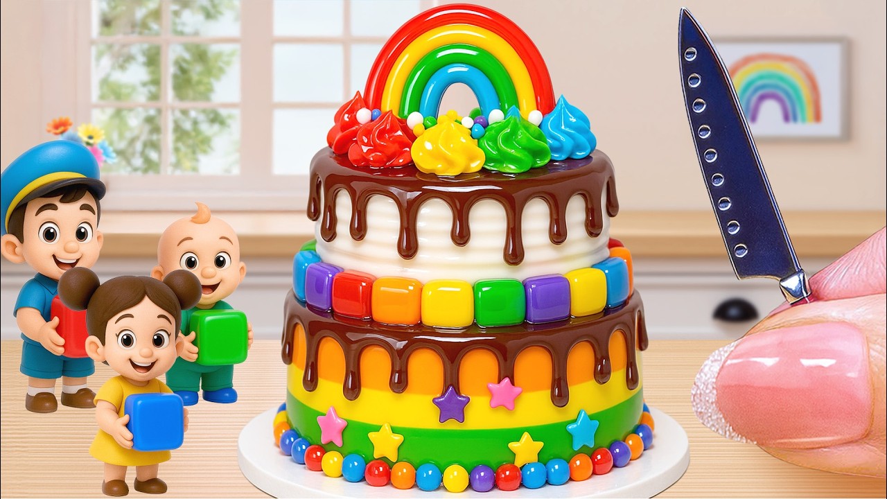 Украшение мини-тортов в виде радуги 🌈✨ | Потрясающие рецепты шоколадных тортов в виде радуги | Ми...