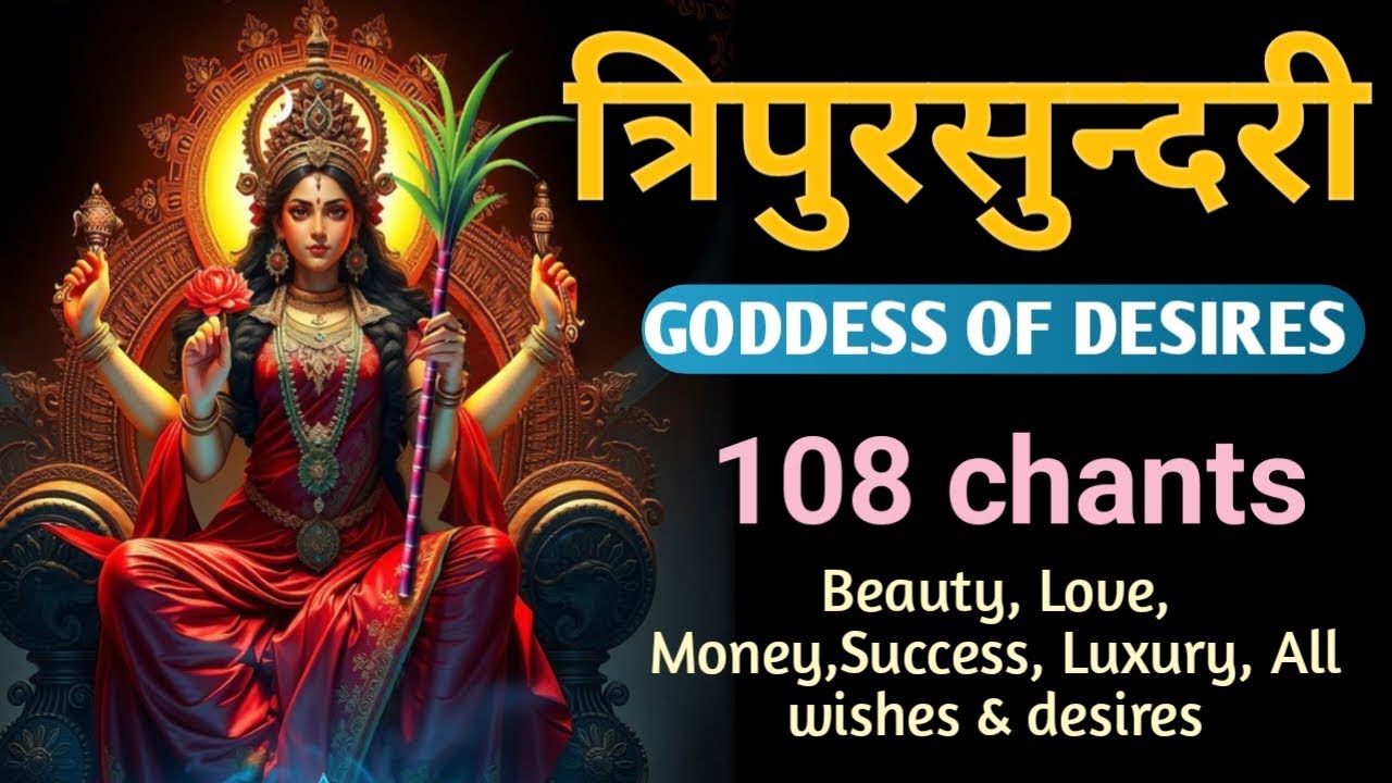 सौन्दर्य बढ़ाने का मंत्र | सभी इच्छा पूरी करने का मंत्र- INDRANI TRIPURA SUNDARI MANTRA 108 times