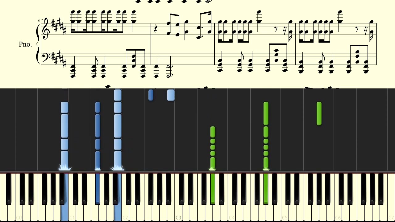 The Fox - Ylvis - Piano/Synthesia/Sheet Music/Tutorial/How To