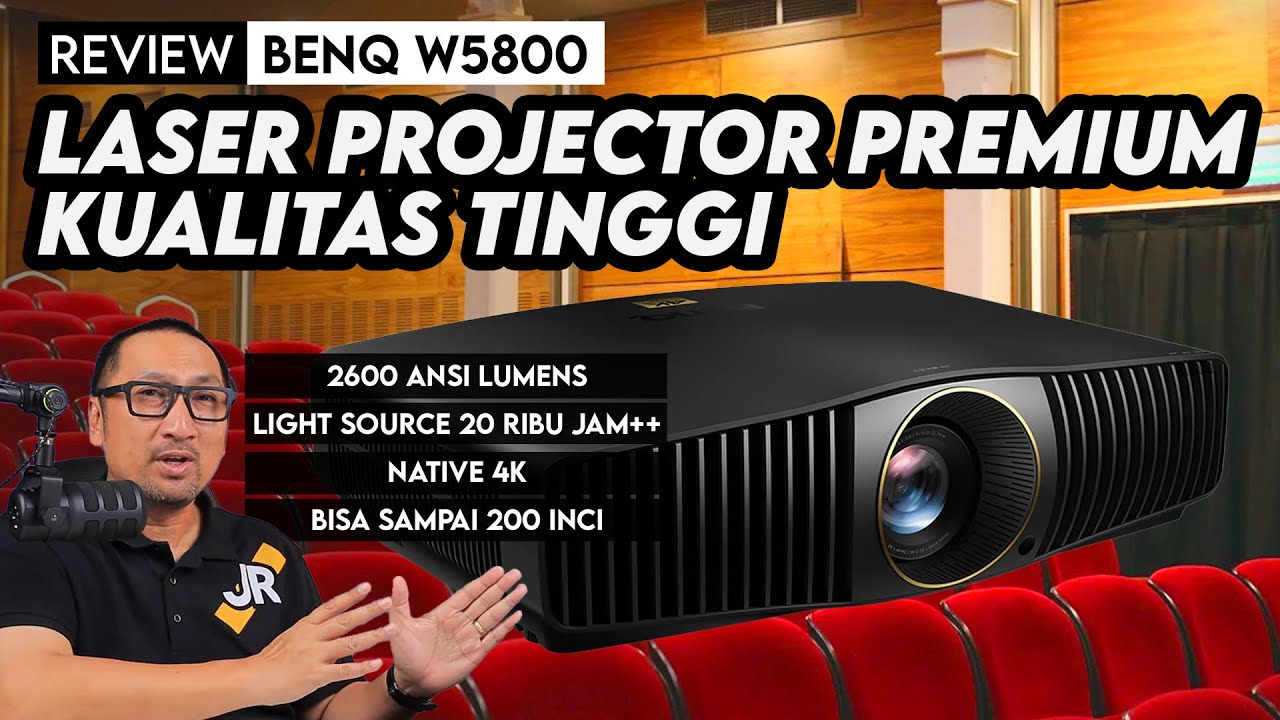 Proyektor Laser 4K Premium Terang & Cemerlang utk Bikin Bioskop di Rumah - Review BenQ W5800