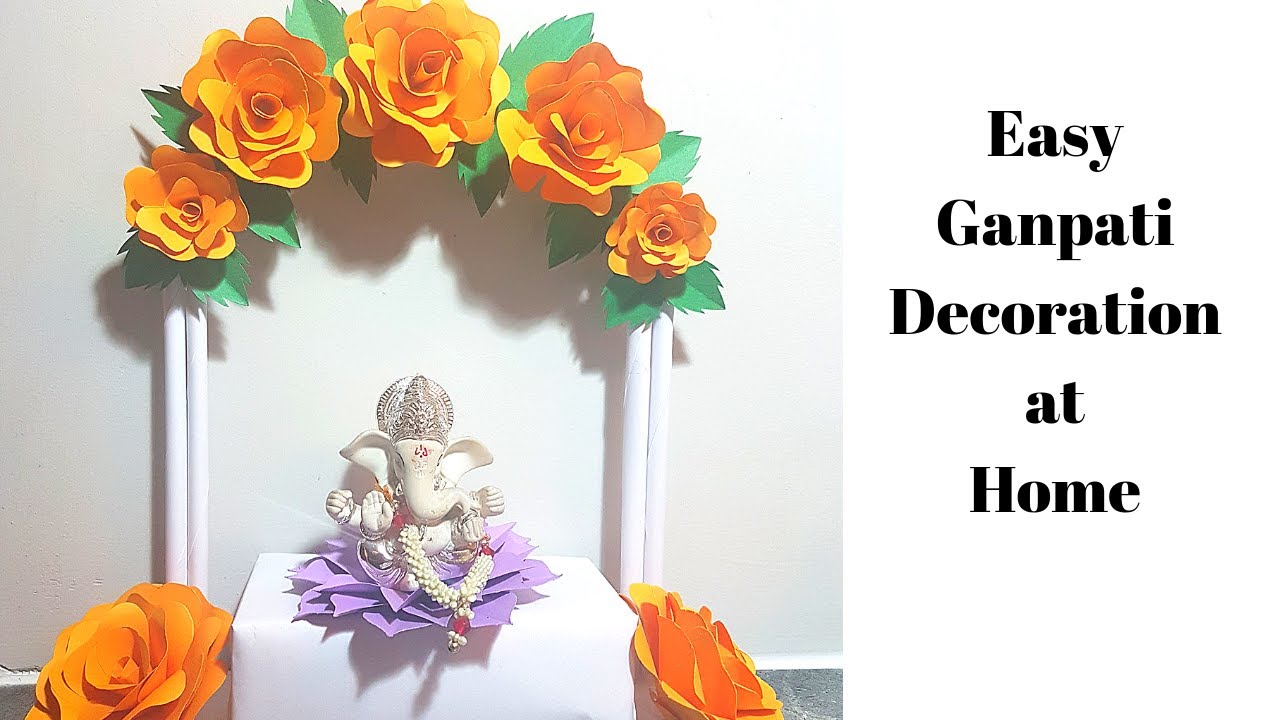 Eco Friendly गणपति मखर | Ganpati Decoration Ideas at Home | DIY Ganesh Chaturthi Decor