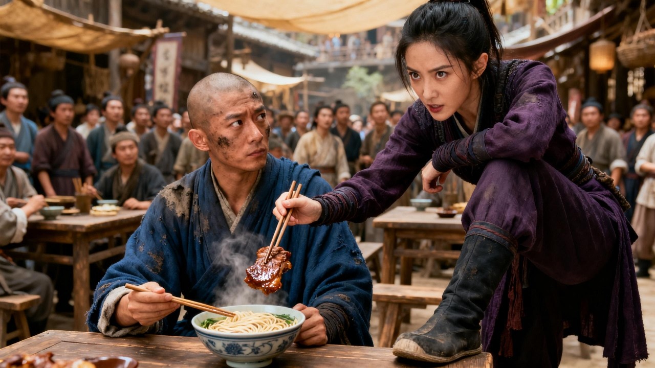 武俠電影！女土匪調戲乞討的小和尚，怎料和尚功夫高深一招制服！#成龍 #武俠 #功夫 #劉亦菲 #王一博 #肖戰