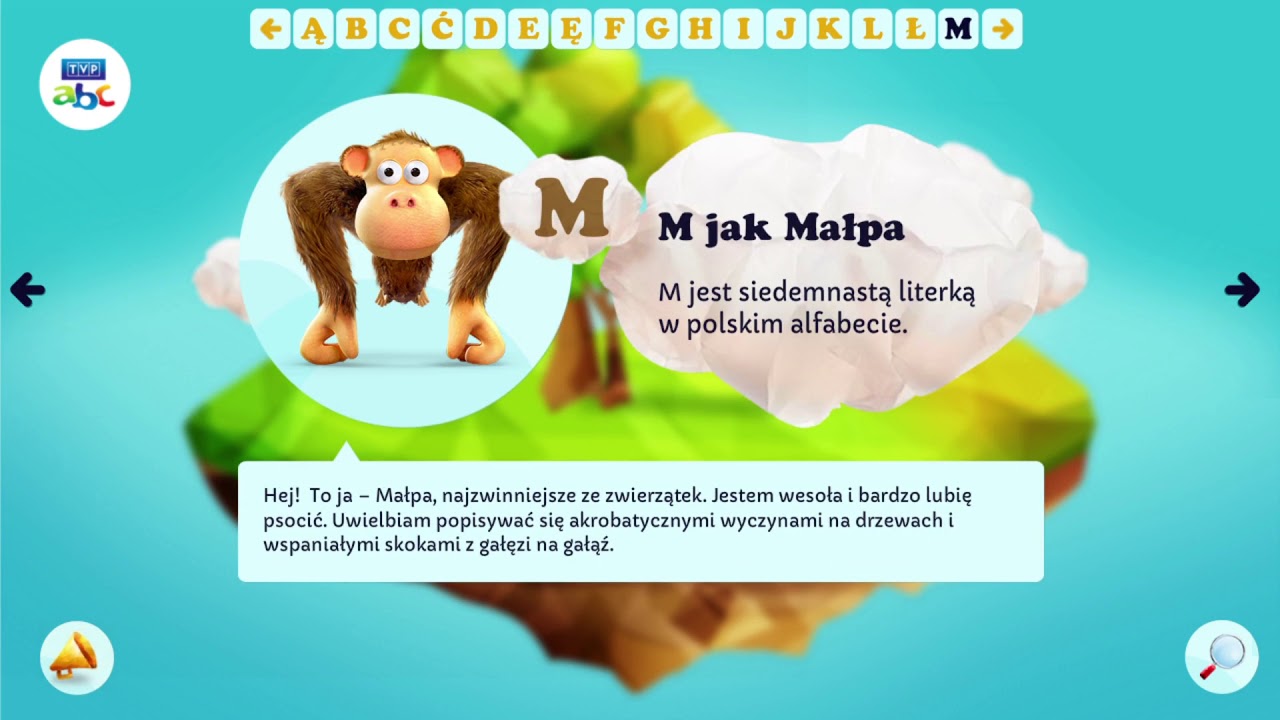 Szkoła z TVP Telewizyjne Abecadło TVP ABC - poznawanie literek alfabet, edukacyjna aplikacja