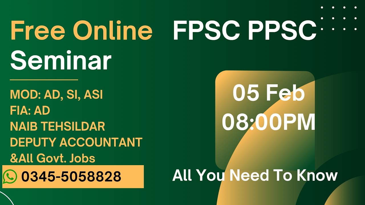 FREE ONLINE SEMINAR |MOD| FIA| KNOWLEDGE DEPOT |03455058828
