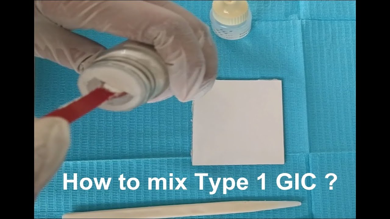 Mixing Glass Ionomer Cement | Manipulation of Type 1 GIC | Dental Materials