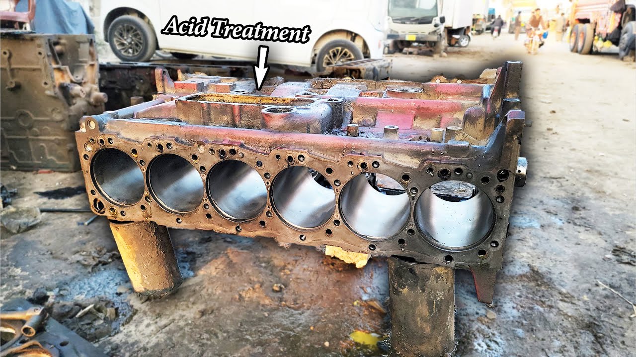 How They Acid Treat DESTROYED ENGINE BLOCK with old school techniques
