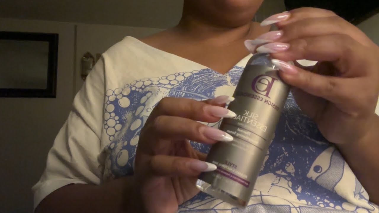 My first ASMR video | hair care haul 🧖🏽‍♀️🤍 (tapping, whispers, scratching)