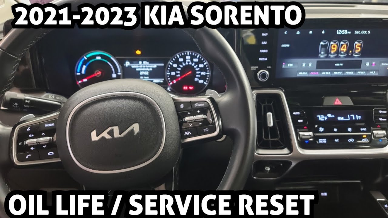 KIA SORENTO 2021 2022 2023 годов выпуска — как сбросить срок службы масла / напоминание о техниче...