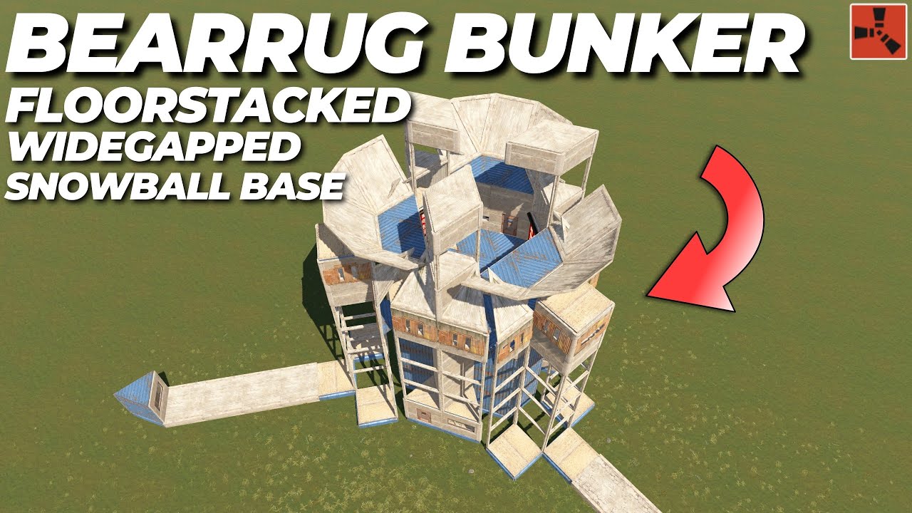 BEAR RUG Bunker FLOORSTACKED Widegapped Snowball Base | RUST