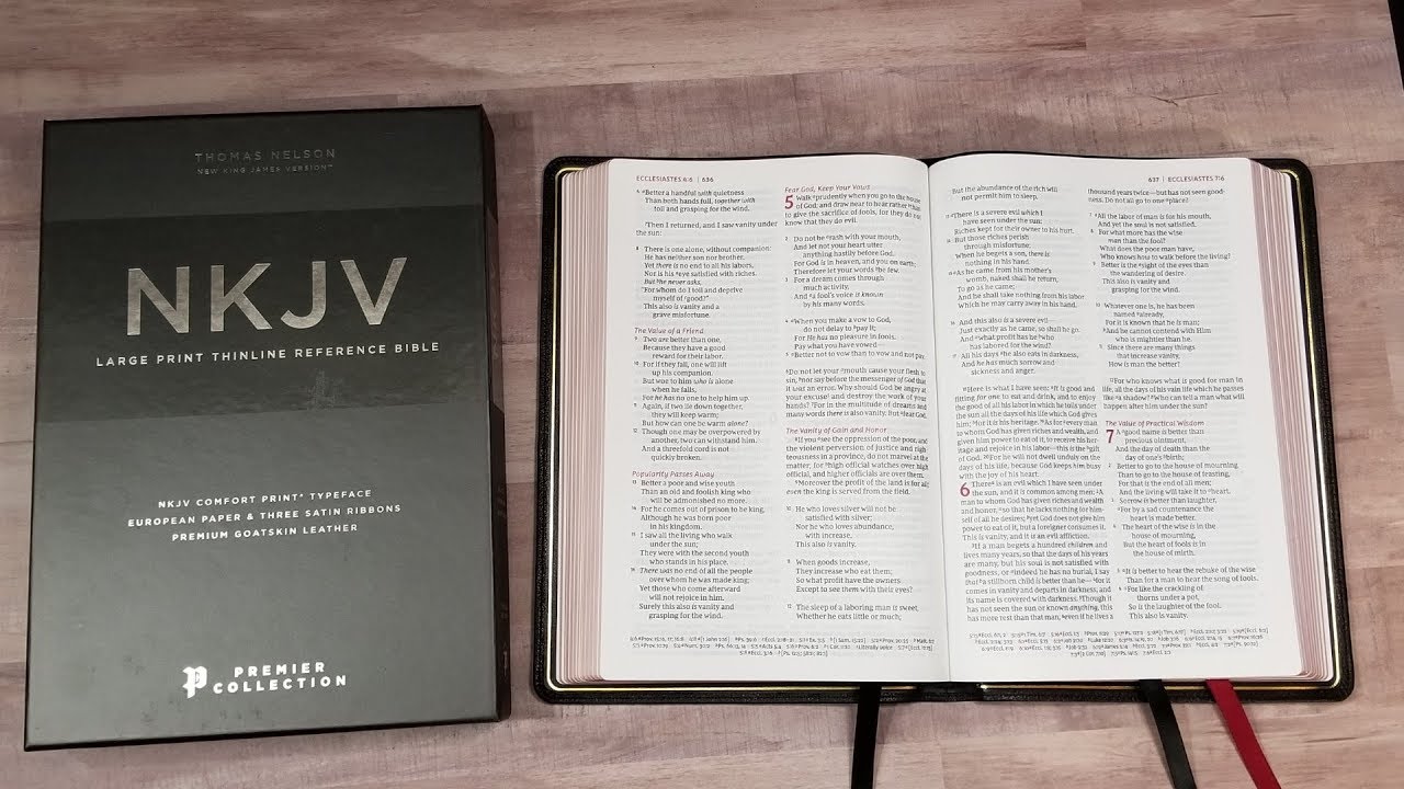 Premier Collection NKJV Large Print Thinline Reference Bible