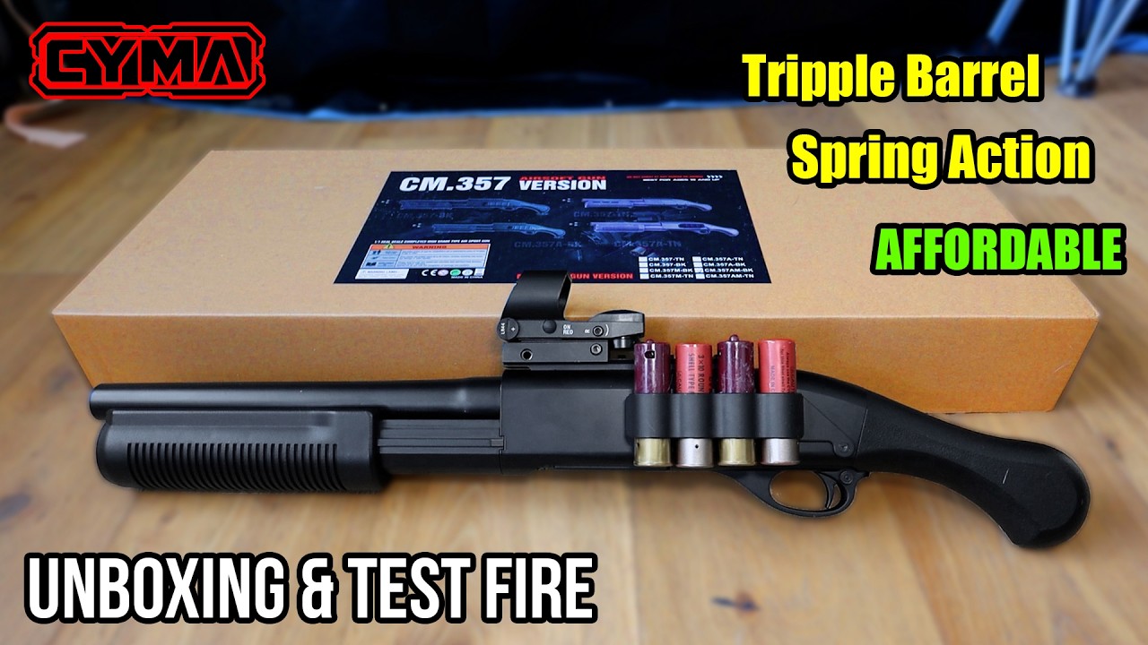 CYMA M870 BREACHER AIRSOFT SHOTGUN: Unboxing & Review (most reliable shotgun on the market??)