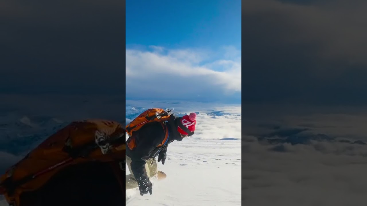 Snowboarding above the clouds. 😦 | #shorts