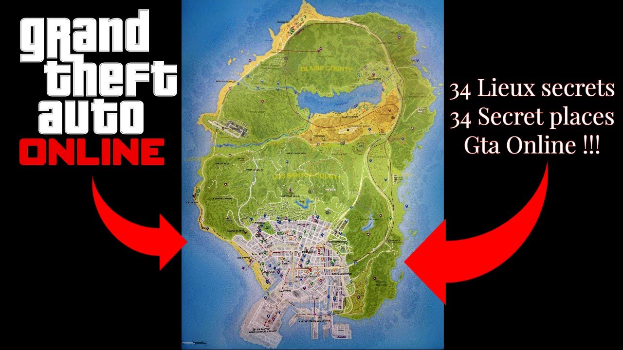 34 Lieux secrets / 34 secret places | Gta 5 Online