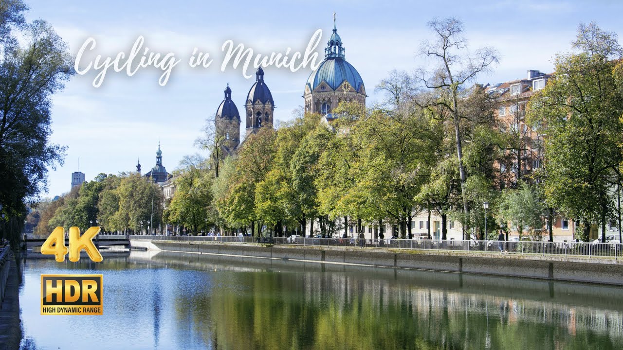 Cycling in Munich - Rosenheimer Str. to University - Germany - 4K HDR