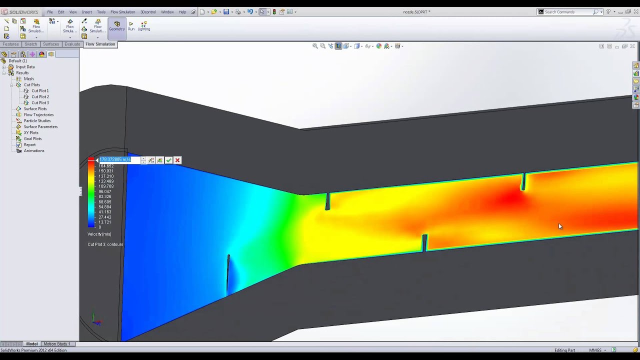 SolidWorks Flow Simulation results visualisation