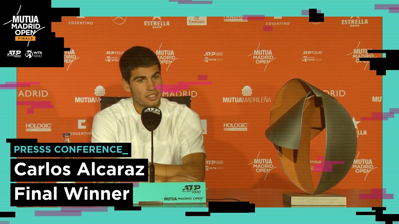 CONFERENCIA DE PRENSA Carlos Alcaraz Final en el MUTUA MADRID OPEN 2023