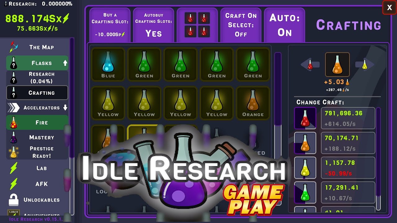 Idle Research ★ Gameplay ★ PC Steam [ Free to Play ] resource management Idle Game 2022