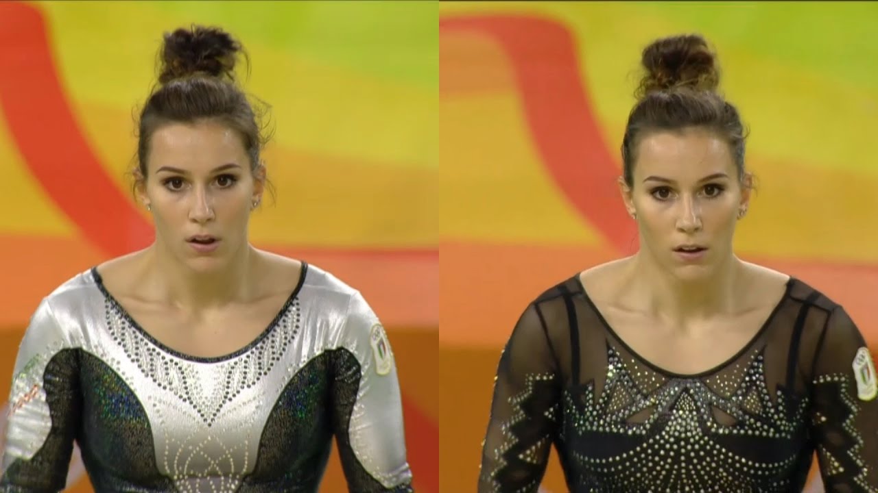 Erika Fasana Floor Exercise Rio 2016 QF/EF Comparison