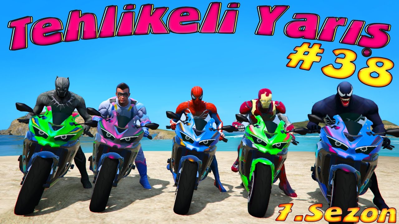 KAWASAKi MOTOR YARIŞLARI &Ouml;r&uuml;mcek Adam Tehlikeli Yarış