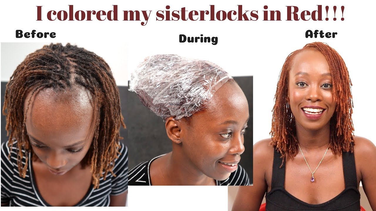 I COLORED MY SISTERLOCKS IN RED !!!