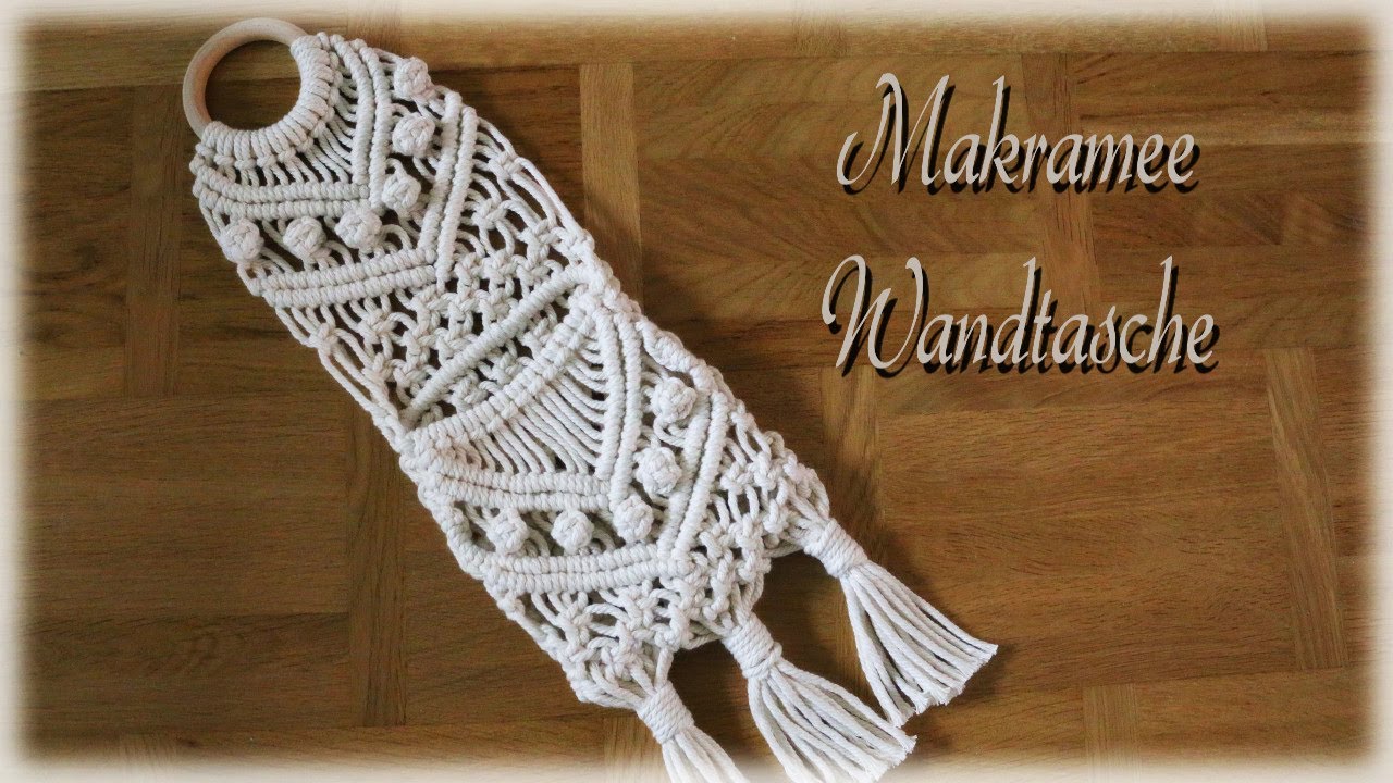 Makramee Wandtasche * DIY * Macrame Pocket Wall Hanging