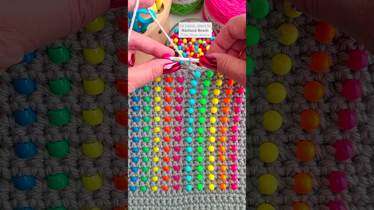 How to Crochet with Beads #shorts