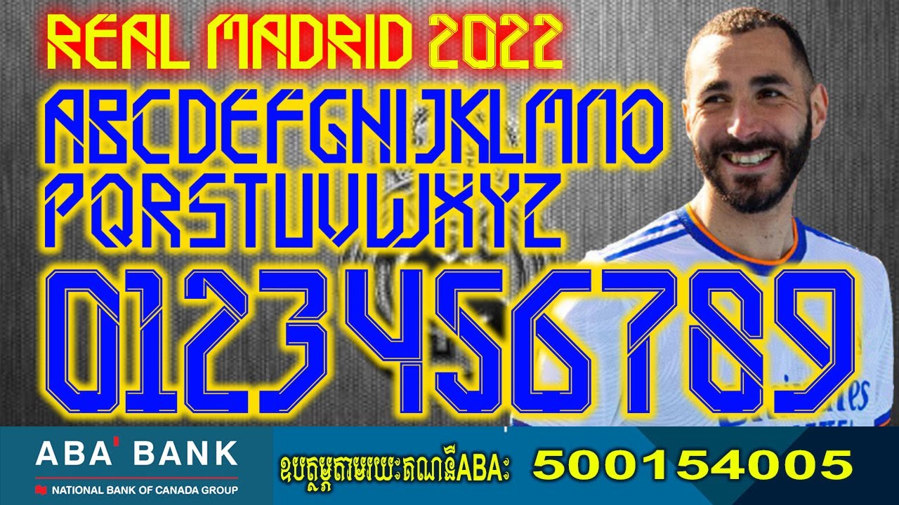 Font Real Madrid 2020 kit by Home Font FC to Download Free all Font
