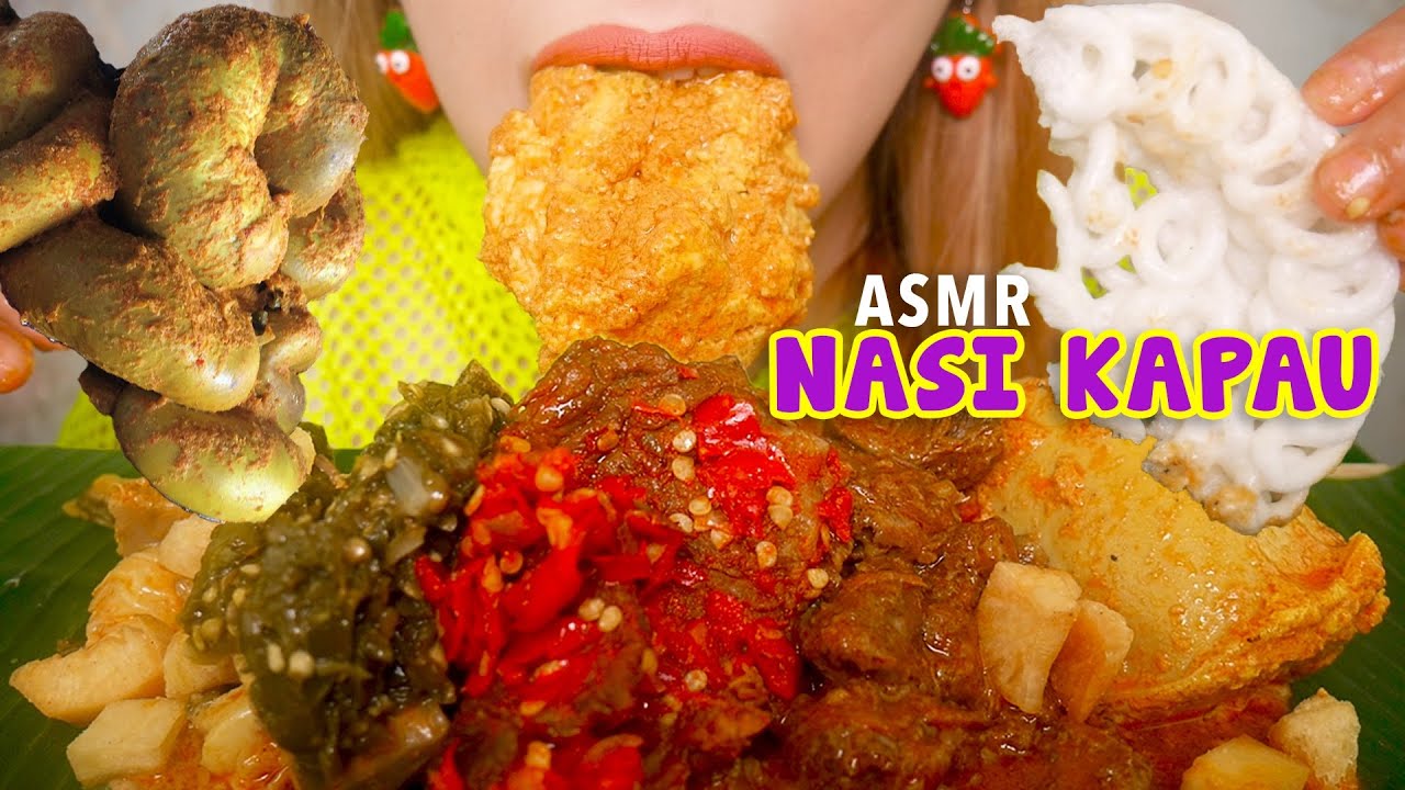 ASMR NASI KAPAU GULAI USUS SAPI TAMBUSU | ASMR Indonesia