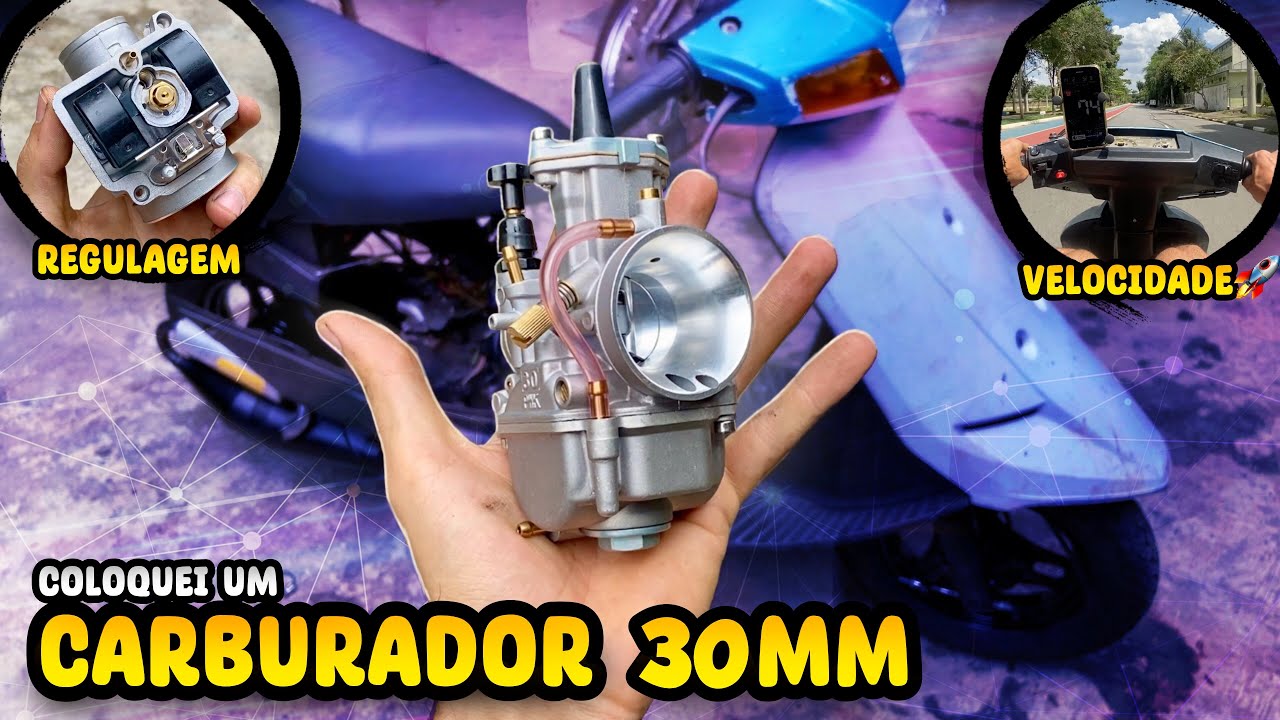 Coloquei carburador 30mm na suzuki 🚀