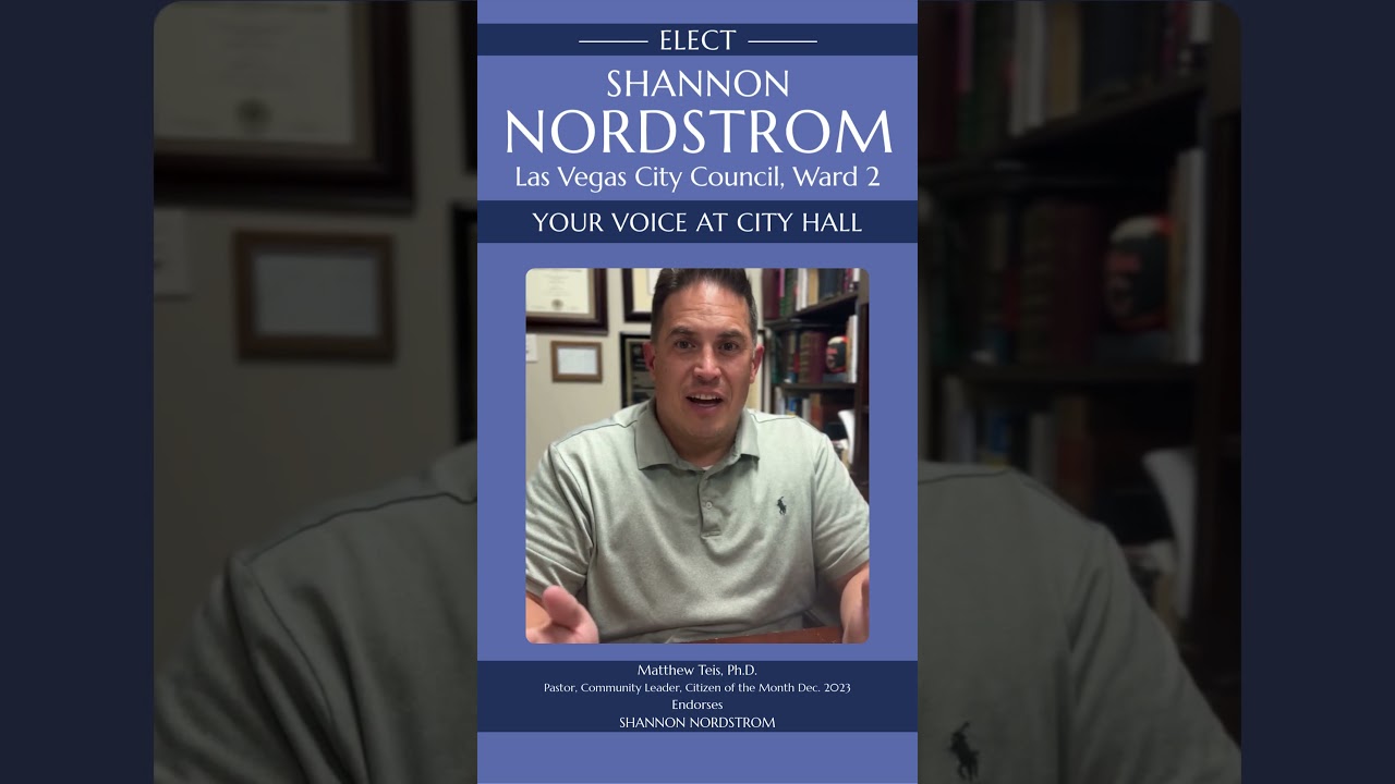 Pastor Matthew Teis Endorses Shannon Nordstrom