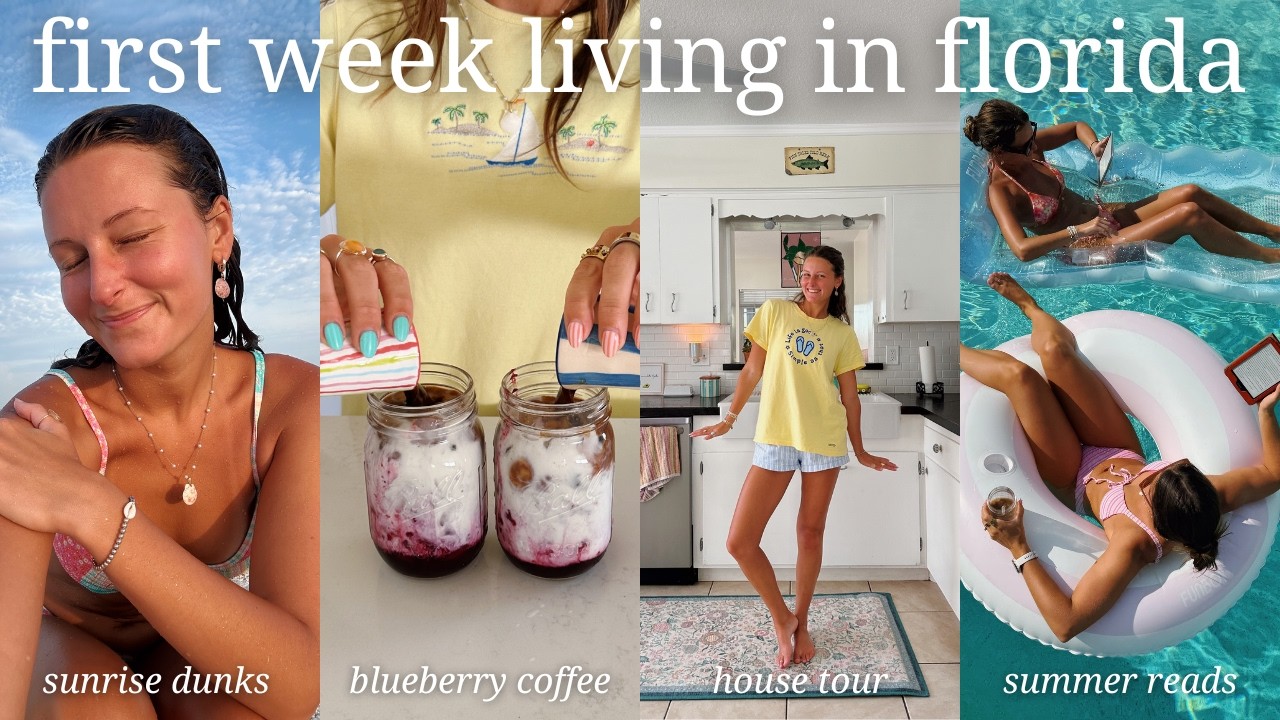 a summer week in my life living in florida: summer reads, dunkin run, & my house tour