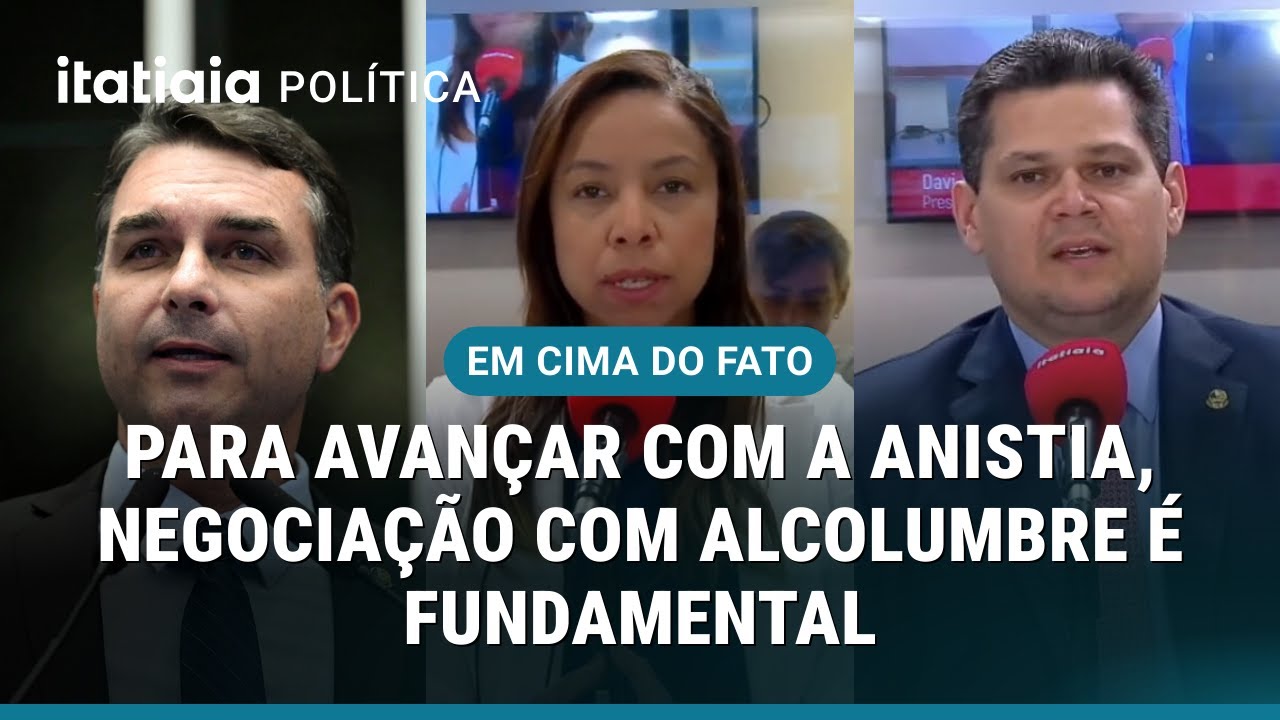 FL&Aacute;VIO BOLSONARO COLOCA ANISTIA COMO PRIORIDADE EM ACORDO COM ALCOLUMBRE