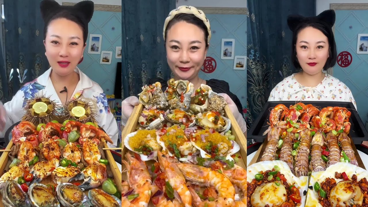 Yummy #399 Seafood 🦐, 🦪, 🐙🤤 🦐🦐. Shrimp  🦐 🦐 Oyster 🦪🦪 ...#mukbang #seafood #yummyfood 