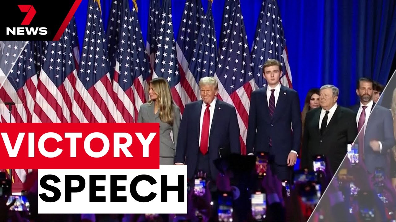 Donald Trump delivers victory speech after all but securing return to the White House | 7NEWS