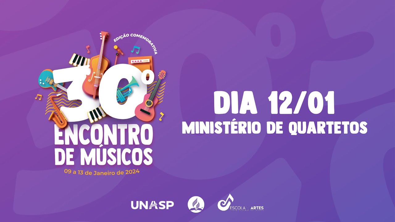 Encontro de Músicos dia 12/01 (Ministério de Quartetos)