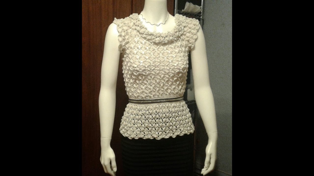 crochet blusa facil elegante para todas las tallas