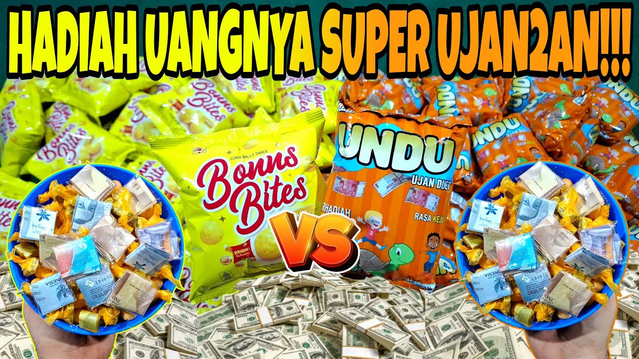 VIRAL BGT!!! HADIAH UANGNYA SUPER DERASSS!!! UNBOXING CIKI UNDU OREN vs BONUS BITES