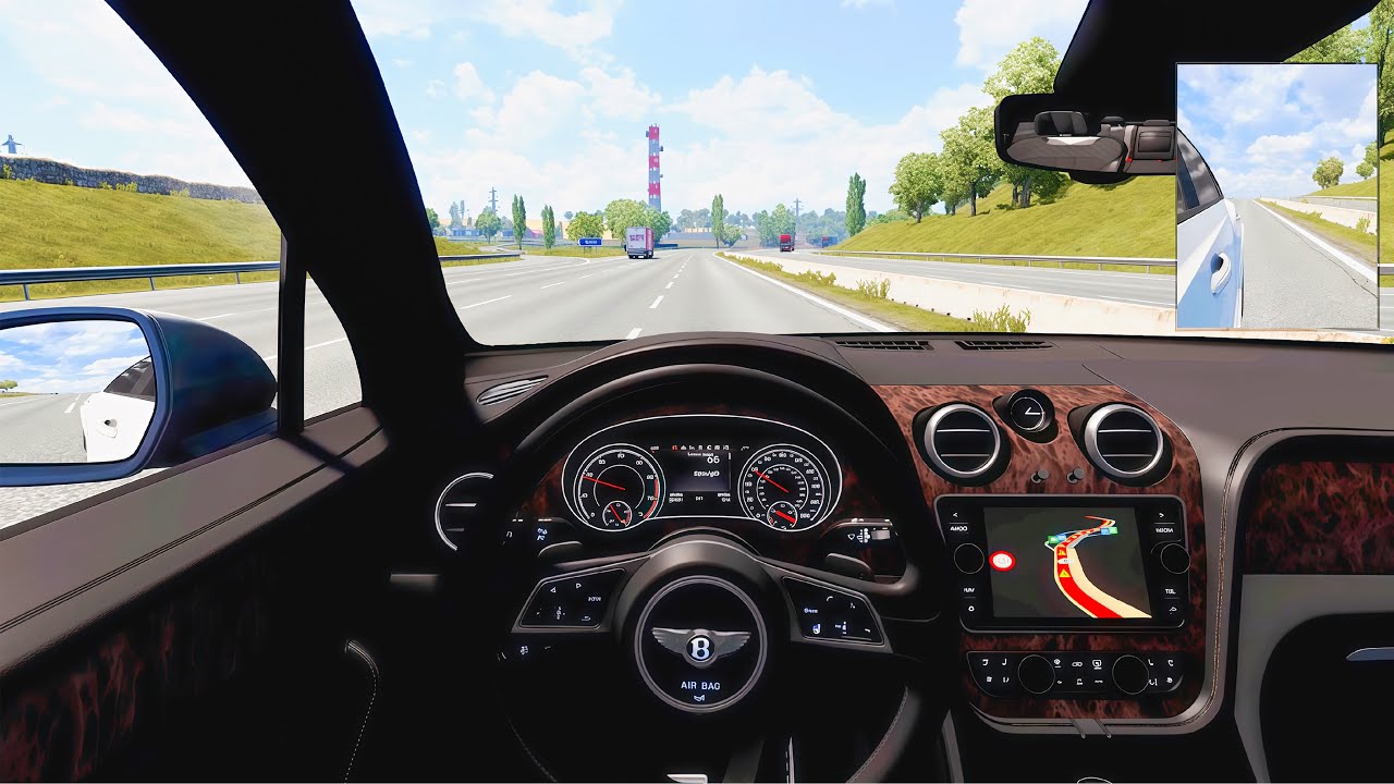 Bentley Bentayga 201 - Euro Truck Simulator 2 [POV Wheel Game Play]