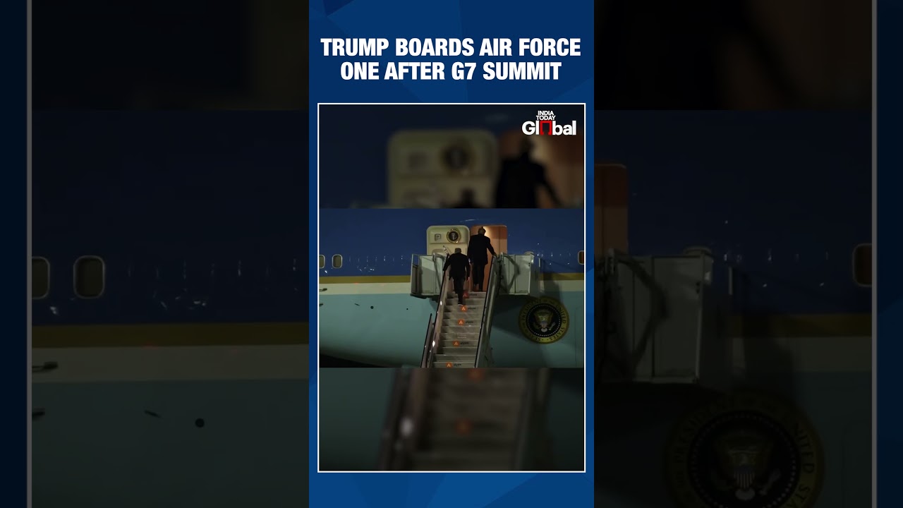 Trump Boards Air Force One After G7 Summit, Returns To Washington Following France Visit