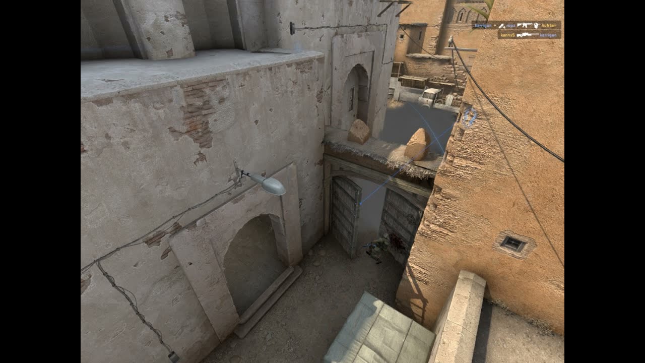 ROPZ flash mid dust2 close door (blind lower b) [2020]