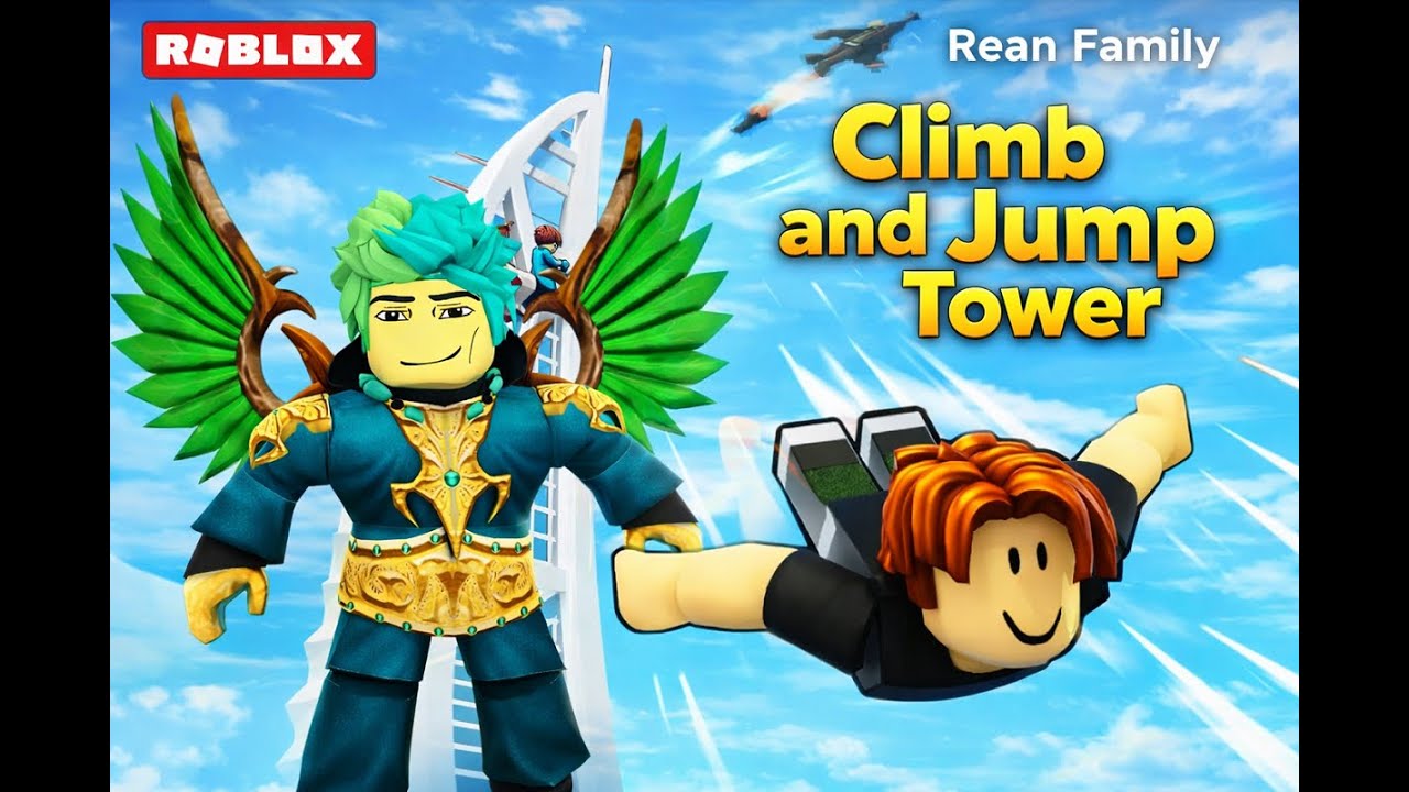 Roblox Naik Tower Pakai Sayap Keren