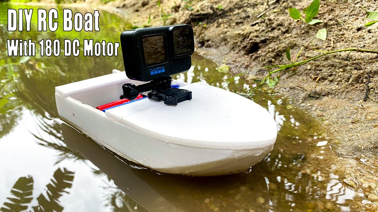 How to make a DIY RC boat using 180 DC motor | RC boat #sritu_hobby #diy #rc