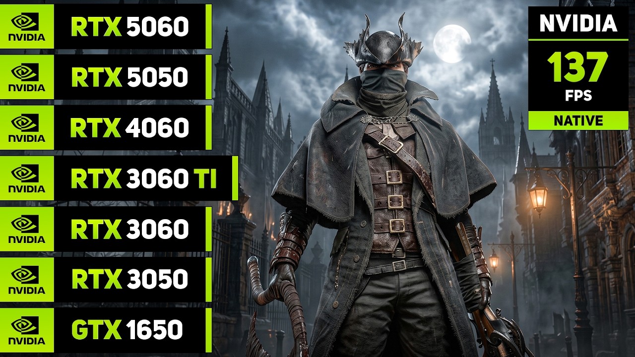 Bloodborne PC - RTX 5060, 5050, 4060, 3060 TI, 3060, 3050, GTX 1650