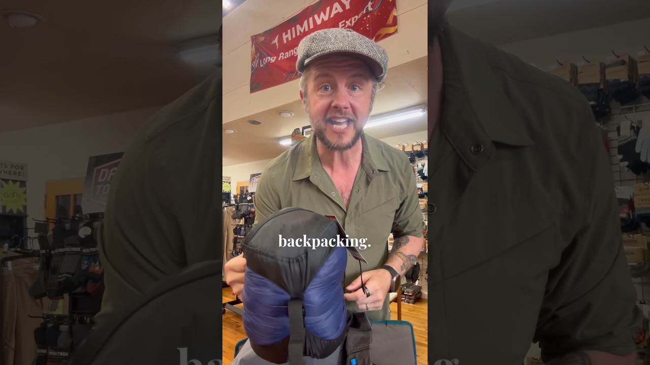 How to pack your sleeping bag when you go backpacking. #backpacking #packingTips #sleepingBag #hike