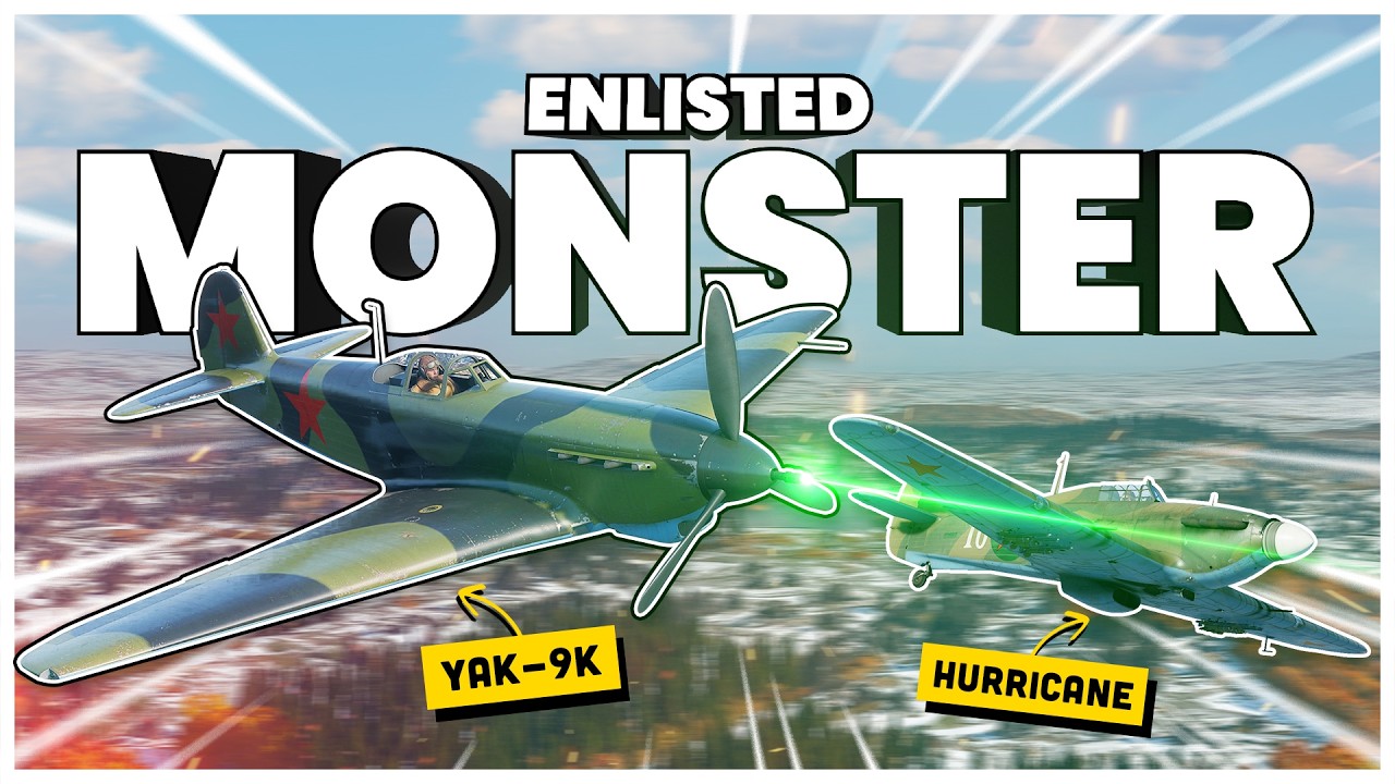 Игрок War Thunder летает на Як-9К в Enlisted