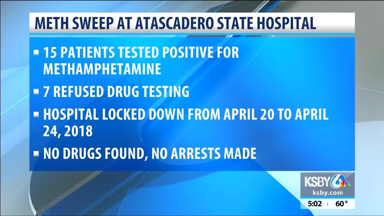Report: Patients test positive for meth at Atascadero State Hospital