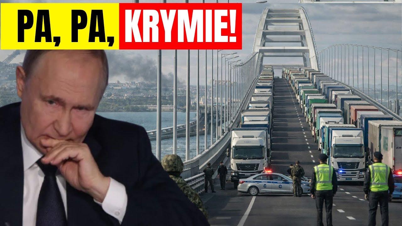 Korytarz Moskwy na Krym zniknął — setki ciężarówek UTKNĘŁY, bo most Kerczeński odcięto.