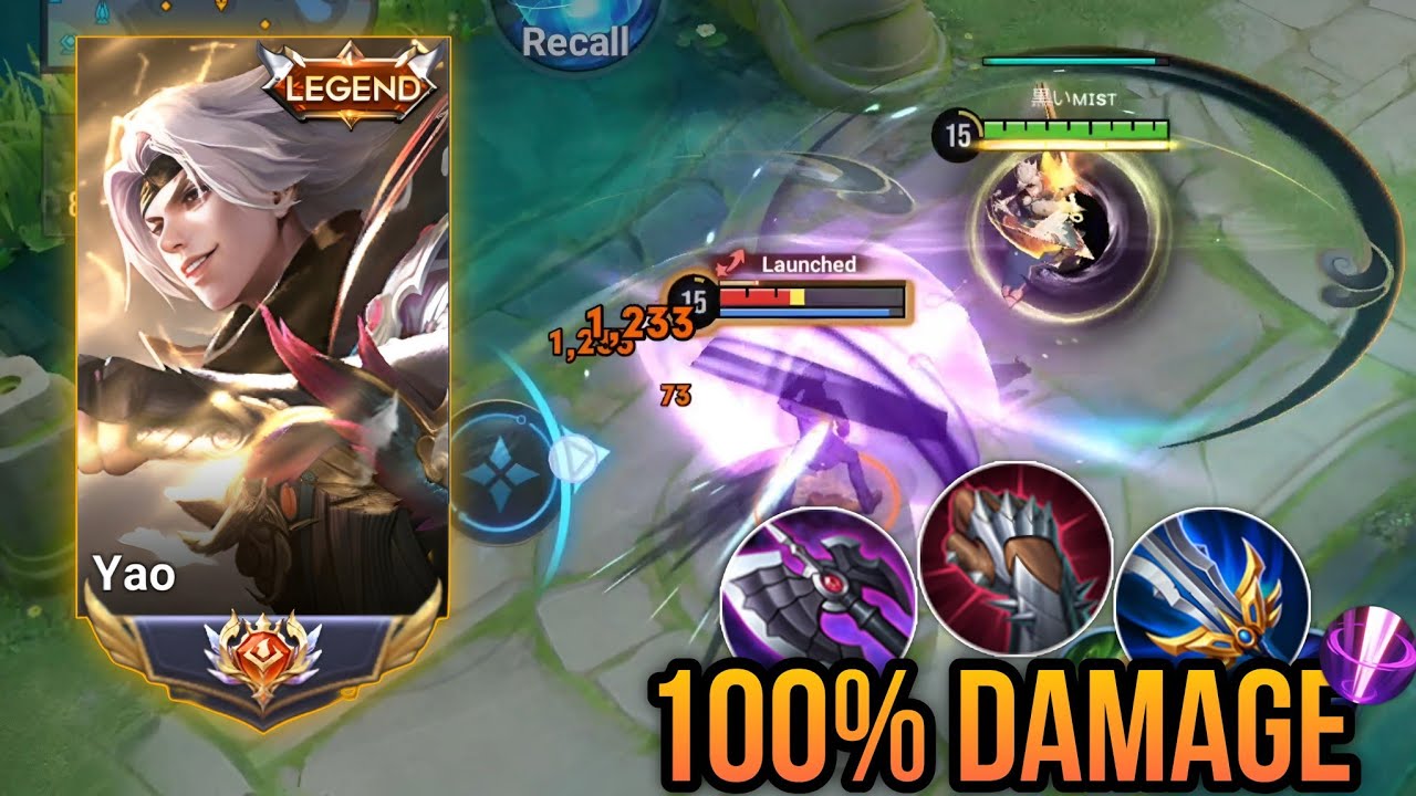BROKEN DAMAGE 🤯 YAO BEST BUILD GAMEPLAY | YAO META KILLER!! Honor of kings