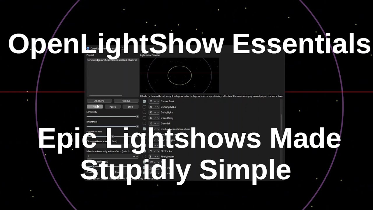 Create Fake Lasershows With OpenLightShow Free Beamer Lightshow Software